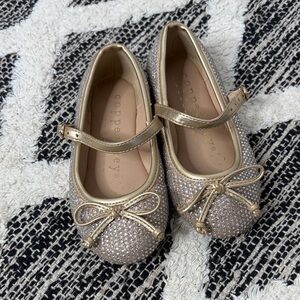 Copper Key Sparkling Gold Kids Dress Shoes girls size 9